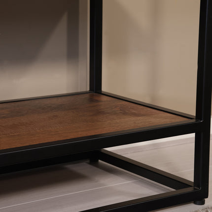 Bijzettafel visgraat 120cm mangohout bruin Livia