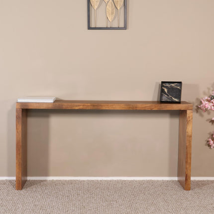 Bijzettafel 150cm mangohout Randy bruin