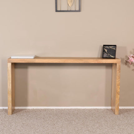 Bijzettafel 150cm mangohout Randy lichtbruin