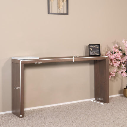 Bijzettafel 150cm mangohout Randy walnoot