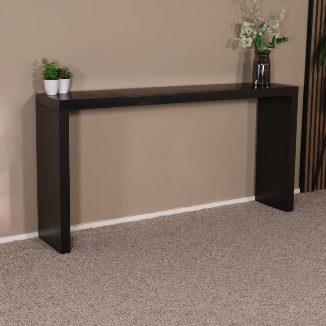 Bijzettafel 150cm mangohout Randy zwart