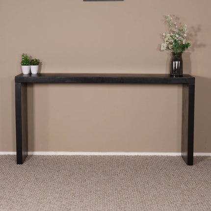 Bijzettafel 150cm mangohout Randy zwart