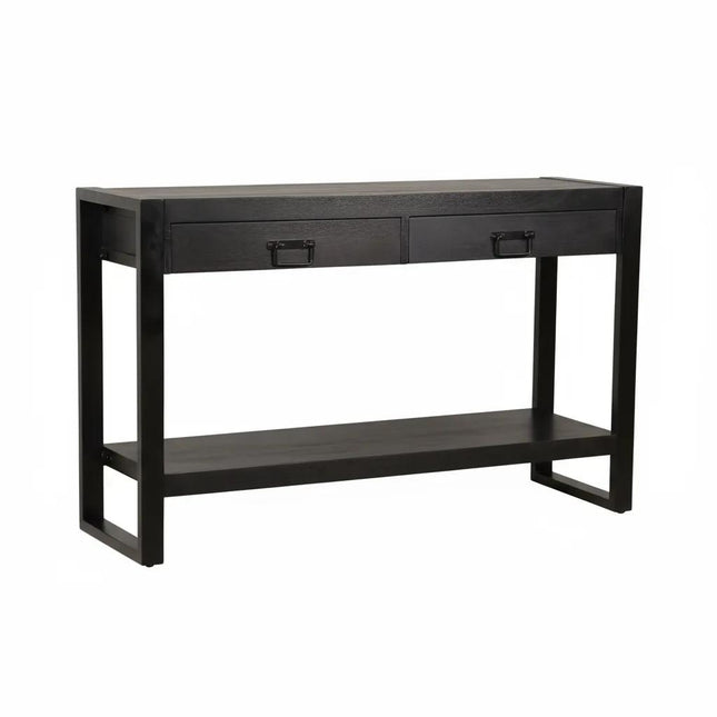 Bijzettafel 120cm mangohout Vera zwart