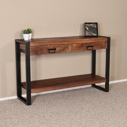 Bijzettafel 120cm mangohout Vera bruin