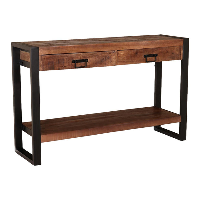 Bijzettafel 120cm mangohout Vera bruin