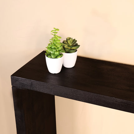 Bijzettafel 120cm mangohout Randy zwart