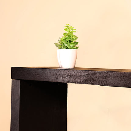 Bijzettafel 150cm mangohout Randy zwart