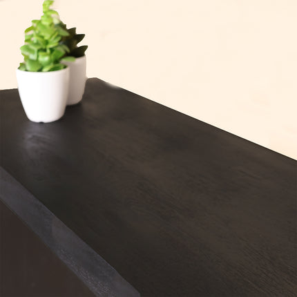 Bijzettafel 150cm mangohout Randy zwart
