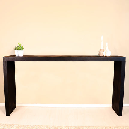Bijzettafel 150cm mangohout Randy zwart