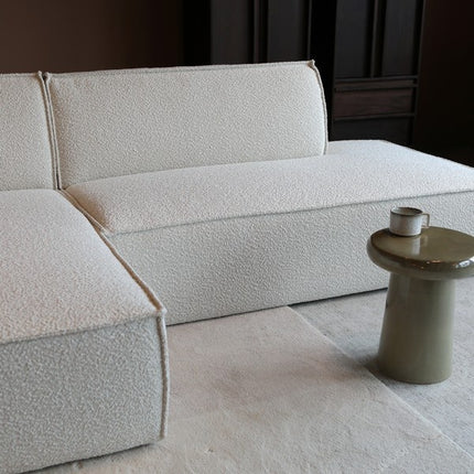 Hoekbank Enzo naturel polyester 280cm links