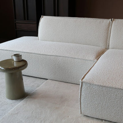 Hoekbank Enzo naturel loungebank 280cm polyester bankstel rechts