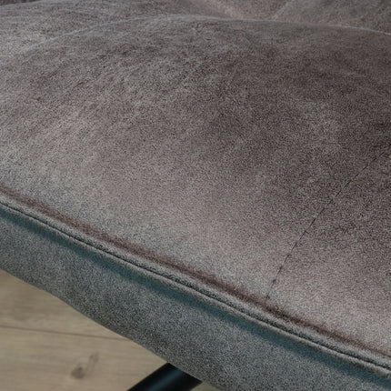 SET DEAL: 6 stuks Eetkamerstoel met armleuning Bowie antraciet microvezel eetstoel industrieel