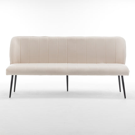 Eetkamerbank Sally 180cm creme velvet
