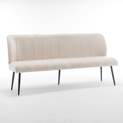 Eetkamerbank Sally 180cm creme velvet