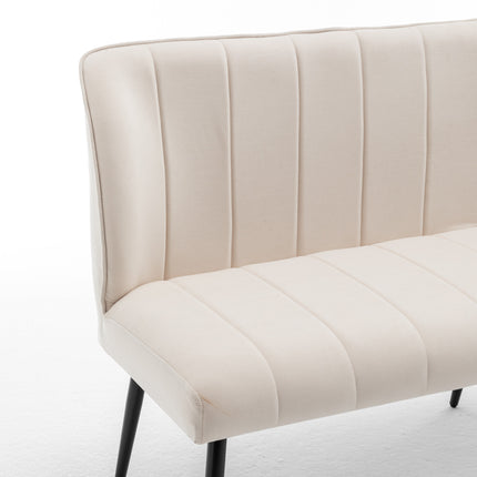 Eetkamerbank Sally 180cm creme velvet