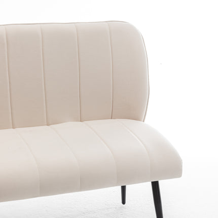 Eetkamerbank Sally 180cm creme velvet