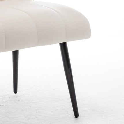 Eetkamerbank Sally 180cm creme velvet