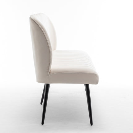 Eetkamerbank Sally 180cm creme velvet