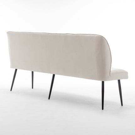 Eetkamerbank Sally 180cm creme velvet