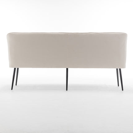 Eetkamerbank Sally 180cm creme velvet