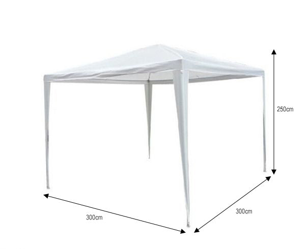Partytent wit 3x3m zonder zijwanden budget