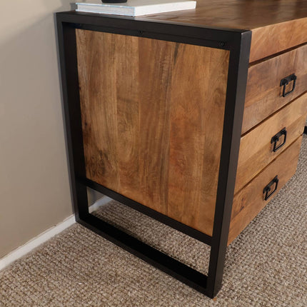 Bureau Nicko 145cm bruin mangohout