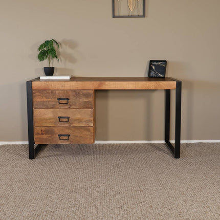 Bureau Nicko 145cm bruin mangohout