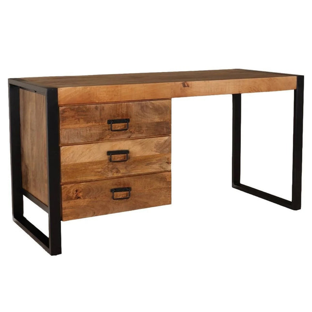 Bureau Nicko 145cm bruin mangohout