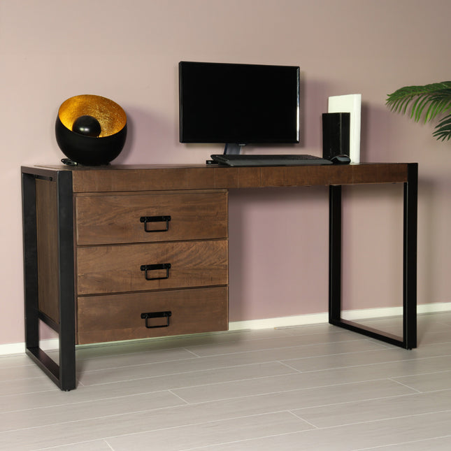 Bureau Nicko 145cm walnoot mangohout