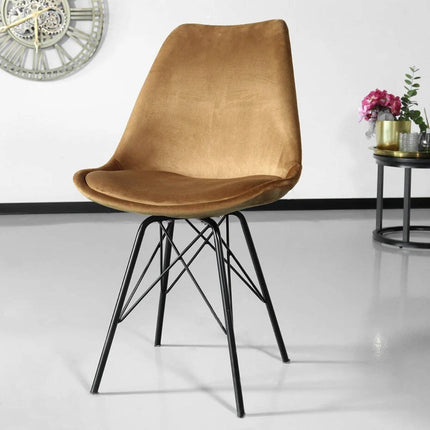 Eetkamerstoel bruin velvet Viga