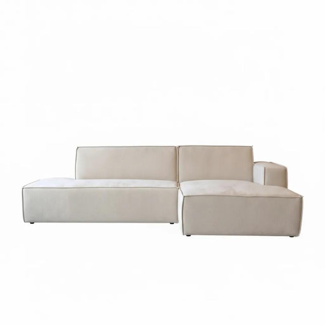Hoekbank Enzo beige polyester 280cm rechts