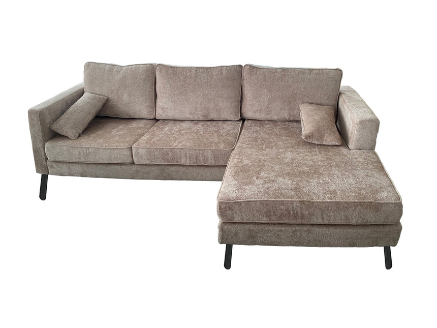 Hoekbank Hilde 270cm chenille beige rechts
