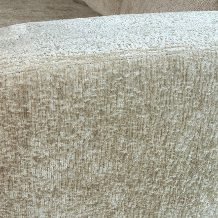 Hoekbank rond design Nox 250cm bank met ronding beige chenille bankstel links loungebank