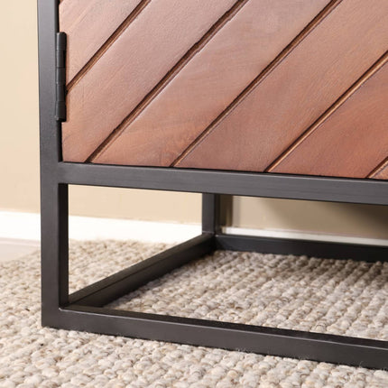 Tv meubel visgraat walnoot mangohout 210cm Danae