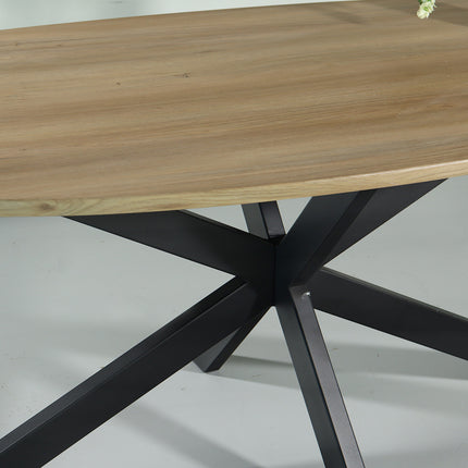 Eettafel ovaal 210cm Rato lichtbruin ovale tafel