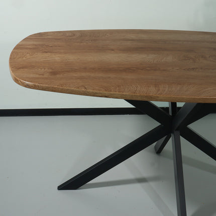 Eettafel Deens ovaal 160cm bruin Hero ovale eettafel