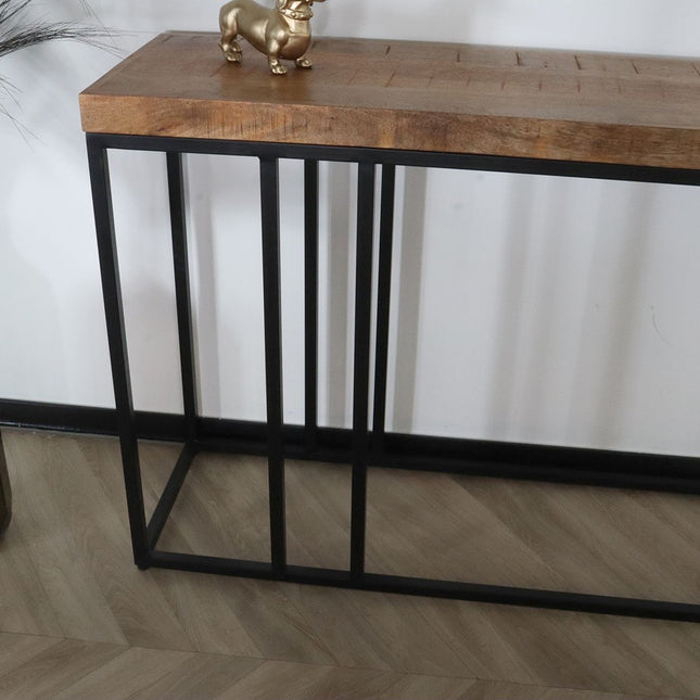 Bijzettafel mangohout Don 180cm bruin industrieel side table