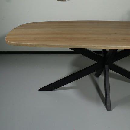 Eettafel Deens ovaal 240cm lichtbruin Hero ovale eettafel