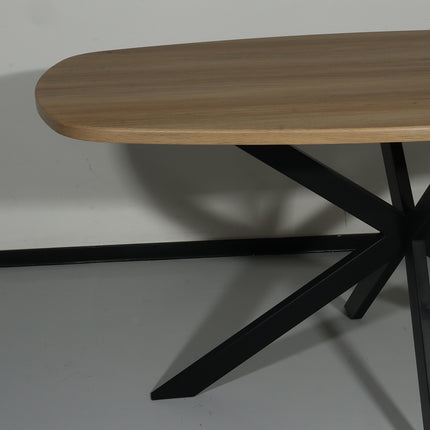 Eettafel Deens ovaal 160cm lichtbruin Hero ovale eettafel