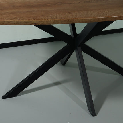 Eettafel Deens ovaal 160cm bruin Hero ovale eettafel