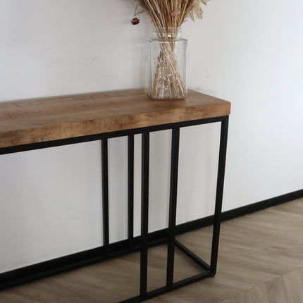 Bijzettafel mangohout Don 180cm bruin industrieel side table