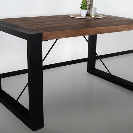 Eettafel rechthoekig mangohout Jonas 140cm duurzaam mango tafel eetkamertafel hout