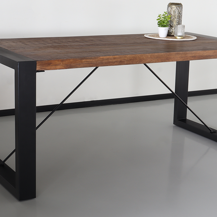 Eettafel rechthoekig mangohout Jonas 180cm duurzaam mango tafel eetkamertafel hout