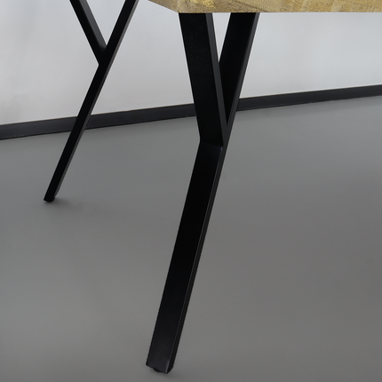 Eettafel Danae hongaarse punt 180cm bruin mangohout