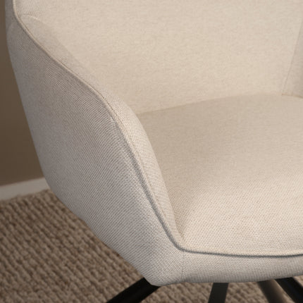 SET DEAL 6 stuks: Eetkamerstoel draaibaar Dakota beige stof