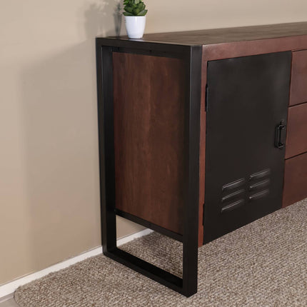 Dressoir mangohout 200cm walnoot Jazzy