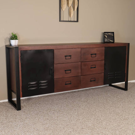 Dressoir mangohout 200cm walnoot Jazzy