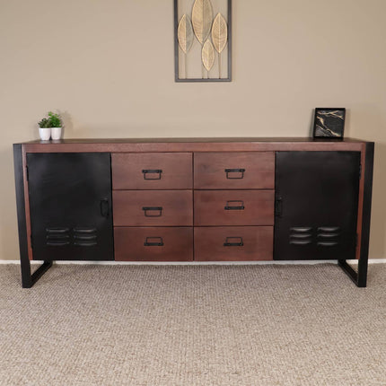 Dressoir mangohout 200cm walnoot Jazzy