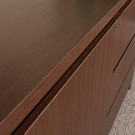 Dressoir melamine walnoot 160cm Cassie