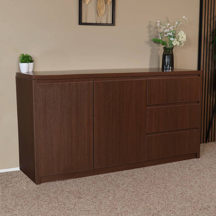 Dressoir melamine walnoot 160cm Cassie